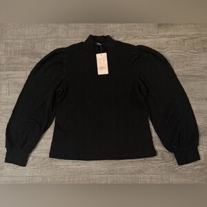 NWT Black Fashion Long Sleeve Top Size S